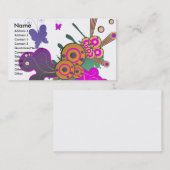 バタフライ狂いベクトル抽象芸術 名刺 (正面/裏面)