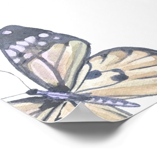 バタフライ瓶の赤ちゃんシャワーゲームでキャンディーの数 ポスター (角)