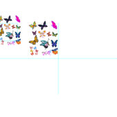 バタフライ生地 ファブリック (タイル)