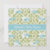 バタフライ男の赤ちゃんシャワー招待状 招待状 (裏面)
