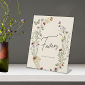 バタフライ秋ワイルドフラワーブライダルシャワーの恩恵 台座サイン