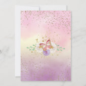 バタフライ第1第2第3第4第5第6第7誕生日 招待状 (裏面)