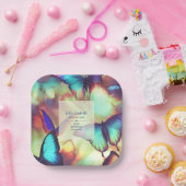 バタフライ紙プレート ペーパープレート (パーティー)