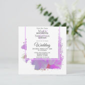 *~*バタフライ絵を描牡丹のフローラAR3結婚s 招待状 (スタンド正面)