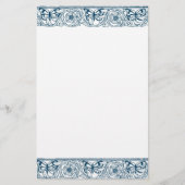 バタフライ縁どフローラ 便箋 (正面)