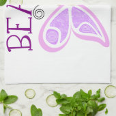 バタフライ美しい キッチンタオル (折り畳み)