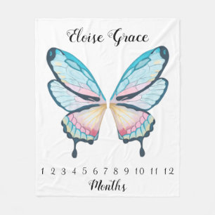 バタフライ翼節ブランケット  フリースブランケット