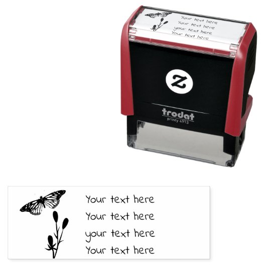 バタフライ自然のカスタマイズ セルフインキングスタンプ (インサイチュ)