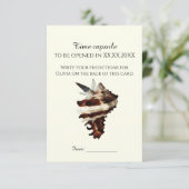 バタフライ航海のタイムカプセル赤ちゃんシャワーゲーム&ゲーム サンキューカード (スタンド正面)