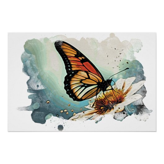 *~*バタフライ芸術的フラワーギフトAP52 ポスター (正面)