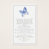 バタフライ葬儀記念祈りの言葉カード (裏面)