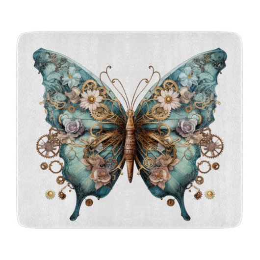 バタフライ蝶のステンパンク切断ボード カッティングボード (正面)
