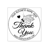 バタフライ裁縫ビジネスサンキュー ラバースタンプ (インプリント)