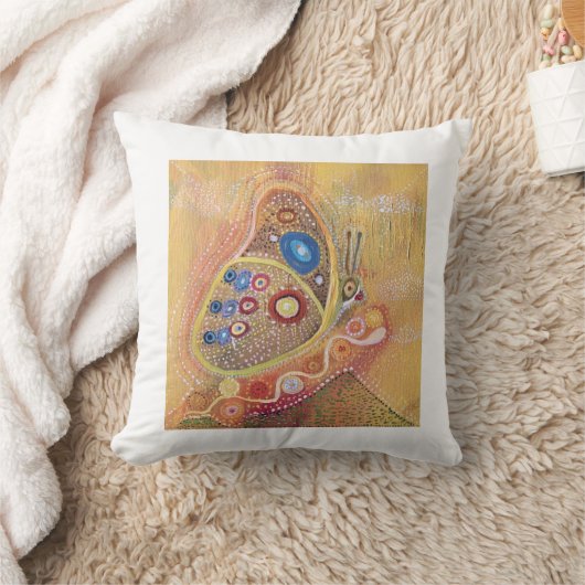 バタフライ装飾用クッション20インチx 20インチ クッション (ブランケット)