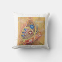 バタフライ装飾用クッション20インチx 20インチ