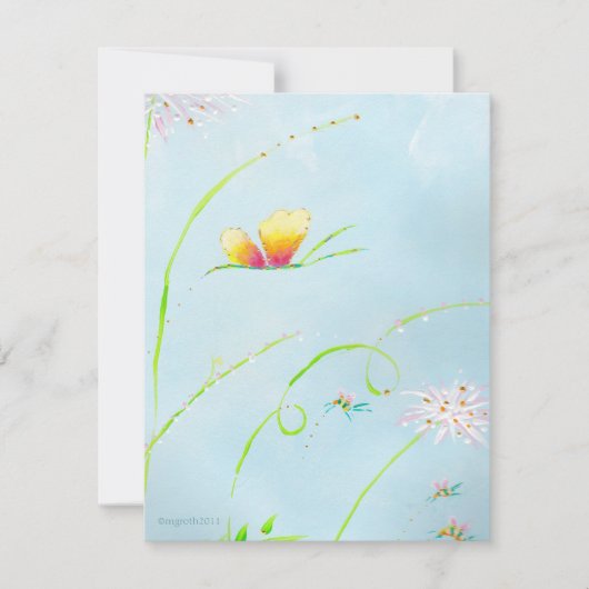 バタフライ記念日の招待状 招待状 (正面)