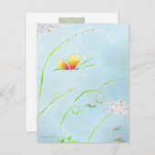 バタフライ記念日の招待状 招待状 (正面/裏面)