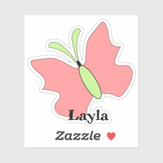 バタフライ誕生日カスタムカットビニル シール (シート)