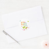 バタフライ誕生日カップケーキトッパー/シール ラウンドシール (封筒)