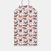 バタフライ誕生日サンキューユーメッセージカード ギフトタグ (裏面)