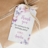 バタフライ誕生日サンキューユーラベル ギフトタグ