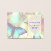 バタフライ誕生日パーソナライズされたフォイルカード 箔カード (内部)