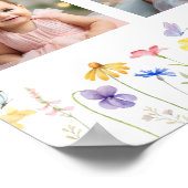 バタフライ誕生日フォトマイルストーンポスター ポスター (角)