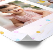 バタフライ誕生日フォトマイルストーンポスター ポスター (角)