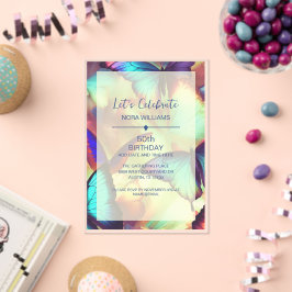 バタフライ誕生日招待状アクリル アクリル招待状