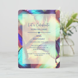 バタフライ誕生日招待状 招待状