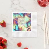 バタフライ誕生日紙ナプキン 縁ありカクテルナプキン (インサイチュ)