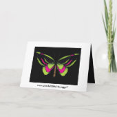 バタフライ誕生日 カード (裏面)