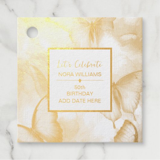 バタフライ誕生日 フェイバータグ (正面)