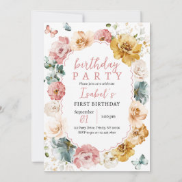 バタフライ誕生日 招待状