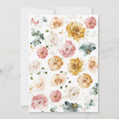 バタフライ誕生日 招待状 (裏面)