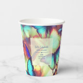 バタフライ誕生日 紙コップ (裏面)