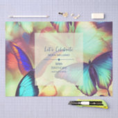 バタフライ誕生日 薄葉紙 (クラフト)