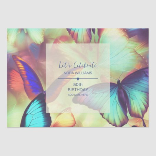 バタフライ誕生日 薄葉紙 (正面)