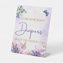 バタフライ赤ちゃんシャワーゲーム台座看板 台座サイン