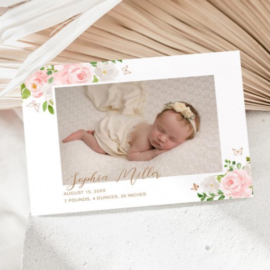 バタフライ赤面フローラ誕生 案内状