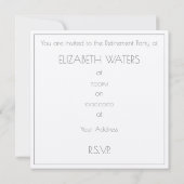 バタフライ退職パーティの招待状カード 招待状 (裏面)