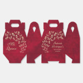 バタフライ金ゴールドレッドキンセアニラ15thバースデーパーティー フェイバーボックス (見開き)