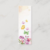 バタフライ開花春ミニブックマーク呼出カード コーリングカード (正面)