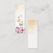バタフライ開花春ミニブックマーク呼出カード