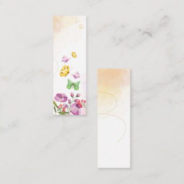 バタフライ開花春ミニブックマーク呼出カード コーリングカード