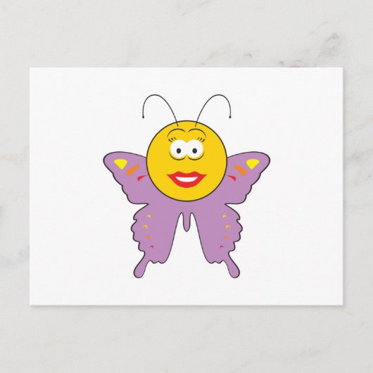 バタフライ顔 ポストカード (正面)