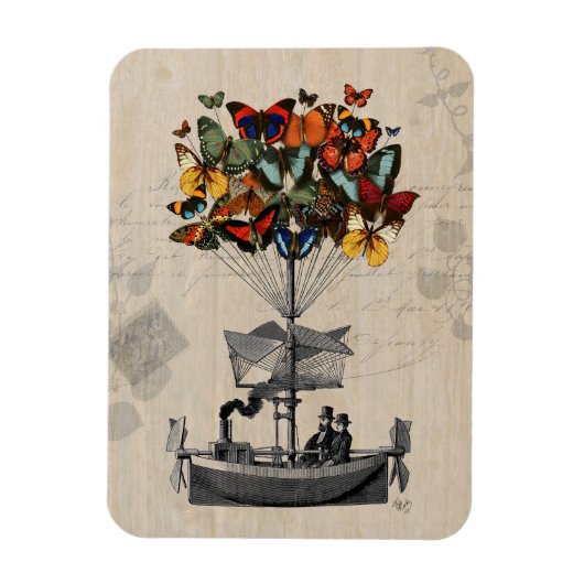 バタフライ飛行船2 マグネット (縦)