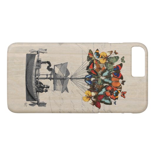 バタフライ飛行船2 Case-Mate iPhoneケース (裏面(横))