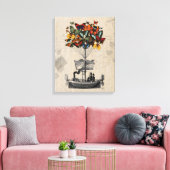 バタフライ飛行船 キャンバスプリント (インサイチュ (リビング))