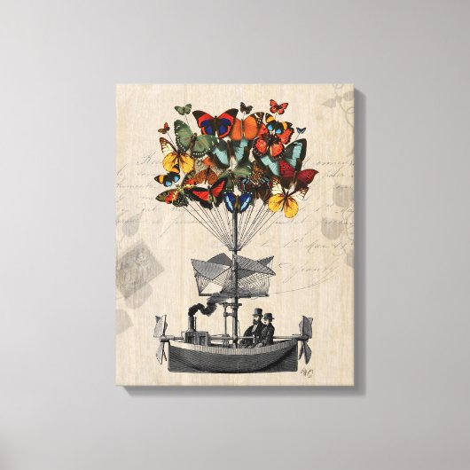バタフライ飛行船 キャンバスプリント (正面)
